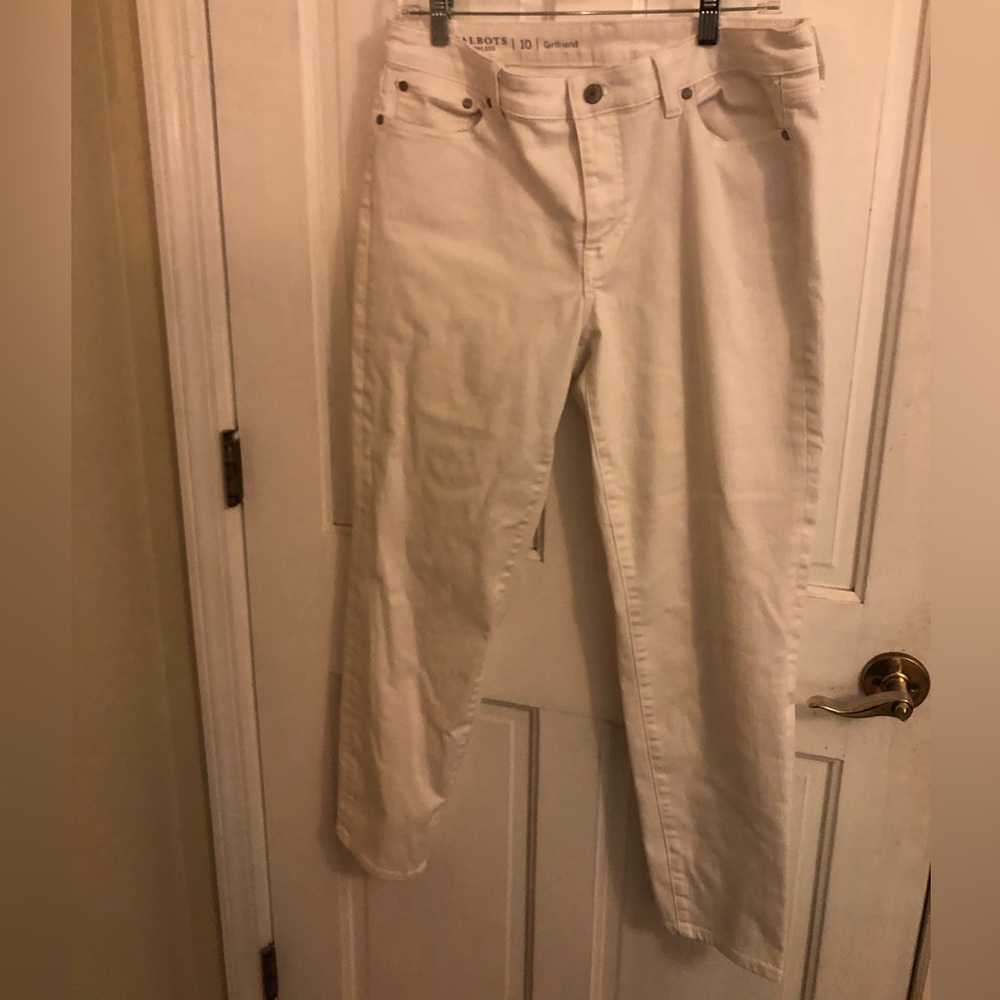 Talbots White Jeans Straight Leg  Classic Denim Design - Picture 3 of 12